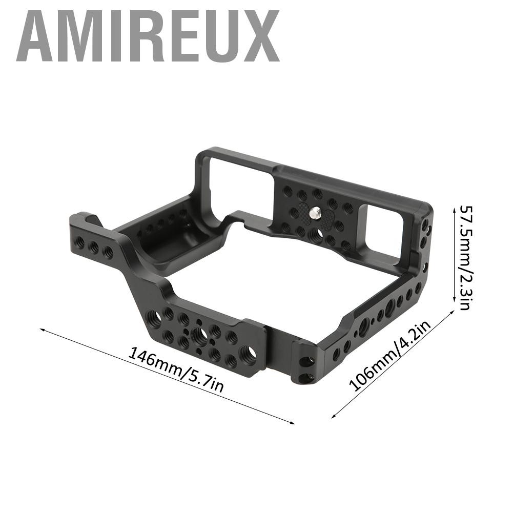 Amireux Aluminium Multi Holes Extension Cage for Fuji XT3 XT2 Mirrorless Camera -Black