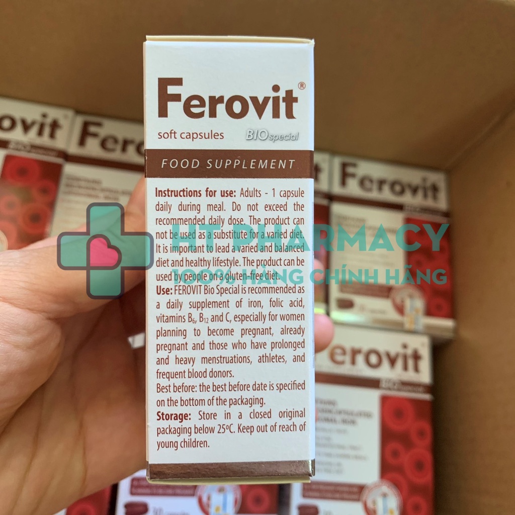 Viên sắt, bổ máu Ferovit Bio Special nhập khẩu Châu Âu