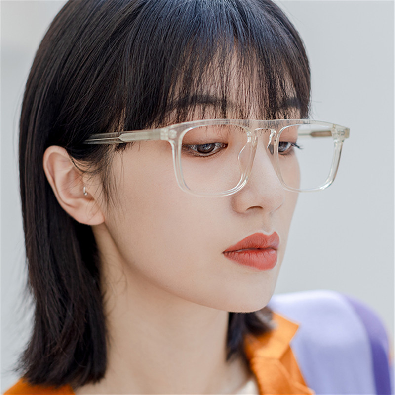 Mắt kính gọng vuông chống ánh sáng xanh thiết kế thời trang cho nữ