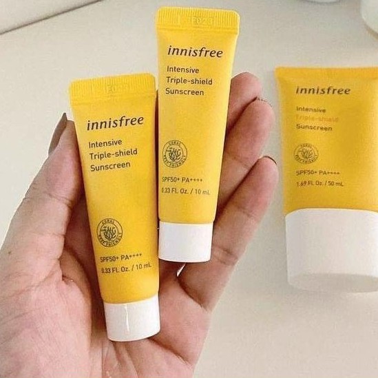 $ Kem Chống Nắng Mini INNISFREE Intensive Triple-Shield Suncreen SPF50+ PA++++ 10ml Size Mini $ | WebRaoVat - webraovat.net.vn