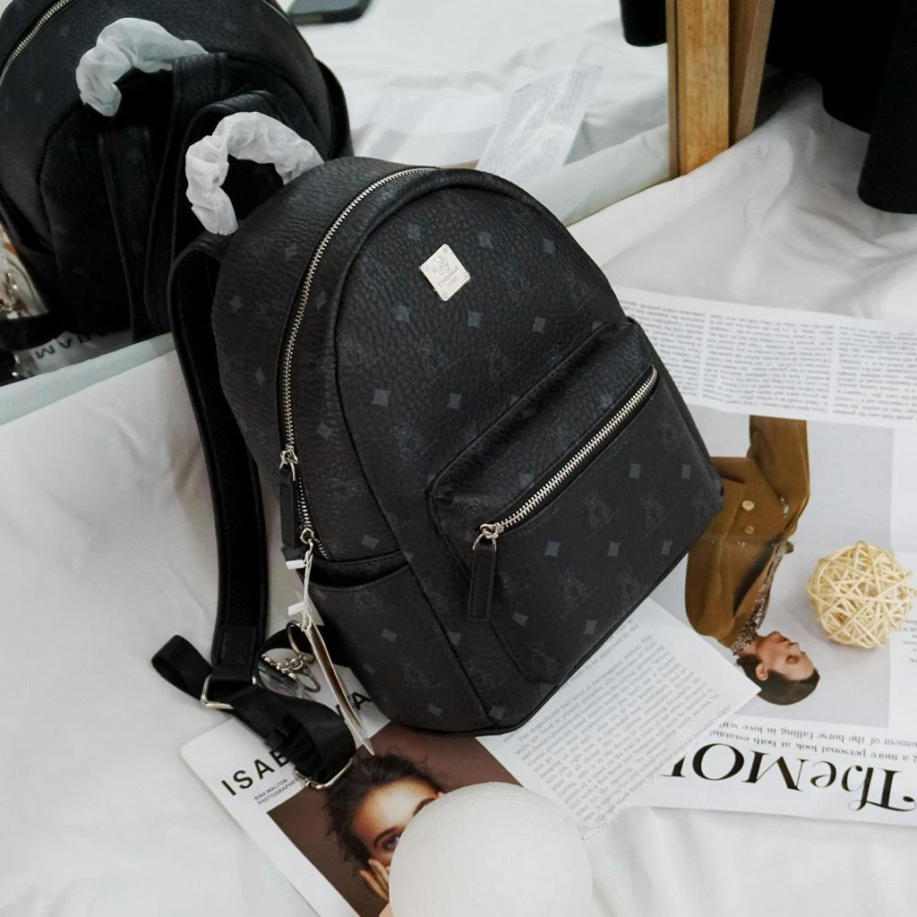 (Auth) Balo TTWN BEAR Monogram Black [TN2903]