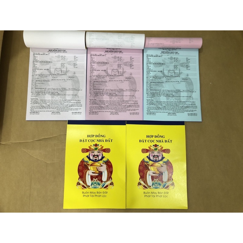 Sổ đặt cọc nhà đất 3 liên 2024 NEW