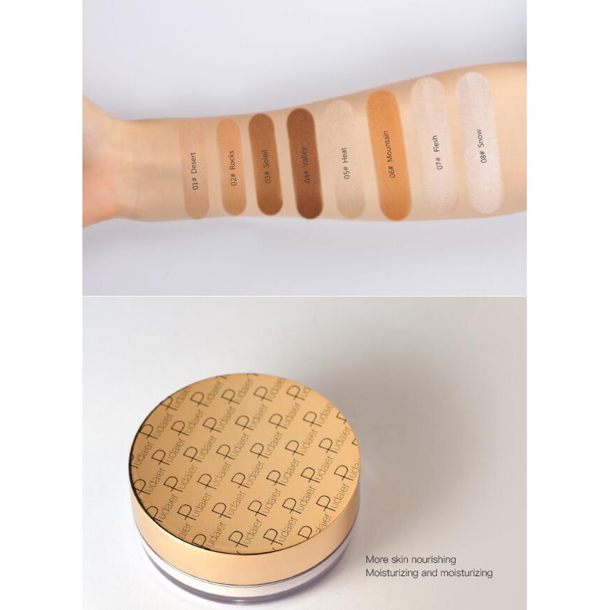 Phấn phủ ngọc trai PUDAIER 60g hiệu ứng mờ 8 màu tùy chọn