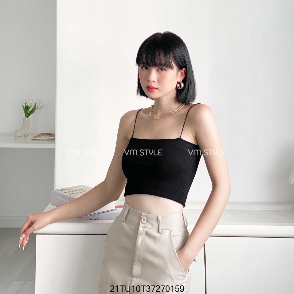 Áo thun 2 dây trơn crop VM STYLE ulzzang trơn thời trang 22TU02T371901