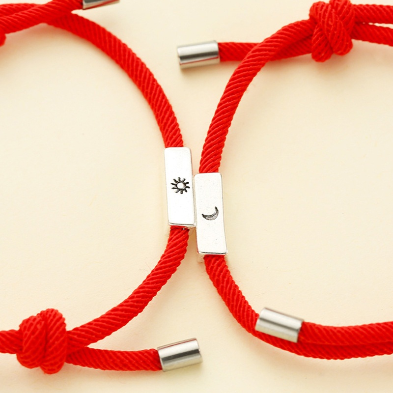 Bộ 2 Vòng Tay Mặt Trăng Mặt Trời Sáng Tạo Cho Cặp Đôi