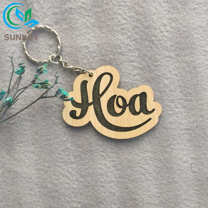 Móc Khóa Gỗ - Khắc Tên Theo Yêu Cầu - Thiết Kế Miễn Phí