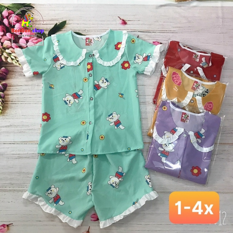 PA01#Quần áo bé gái 3 tuổi 4 tuổi 5 tuổi 6 tuổi, pizama cho bé gái