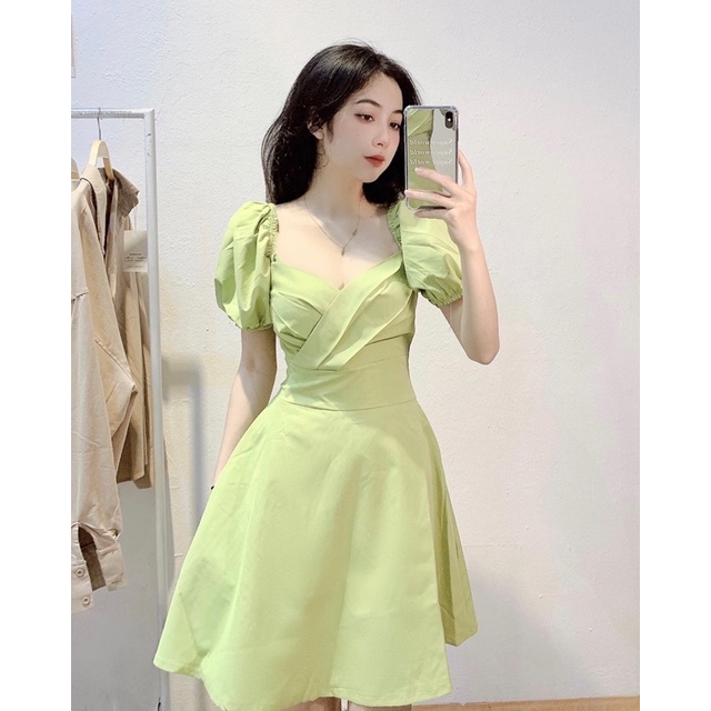váy bo chun vai chéo ngực cực xinh | BigBuy360 - bigbuy360.vn