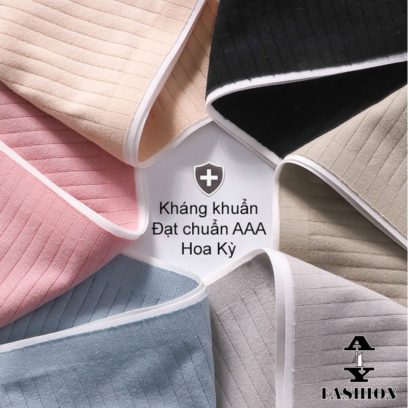 Quần Lót Cotton Gân Tăm Không Đường May Kháng Khuẩn, mã FLQ13