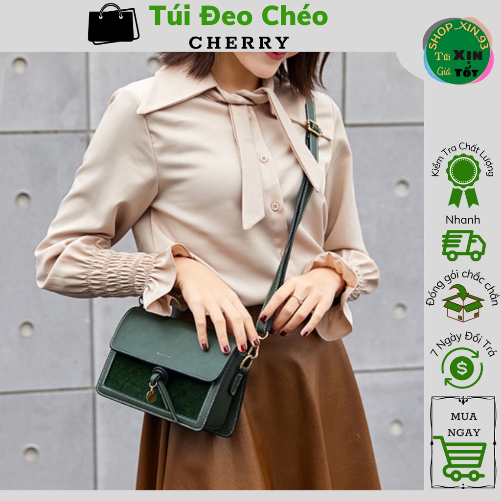 Túi Xách Nữ Công Sở Đeo Chéo Cao Cấp , Túi Nữ Cao Cấp Đơn Giản Thanh Lịch - CHERRY