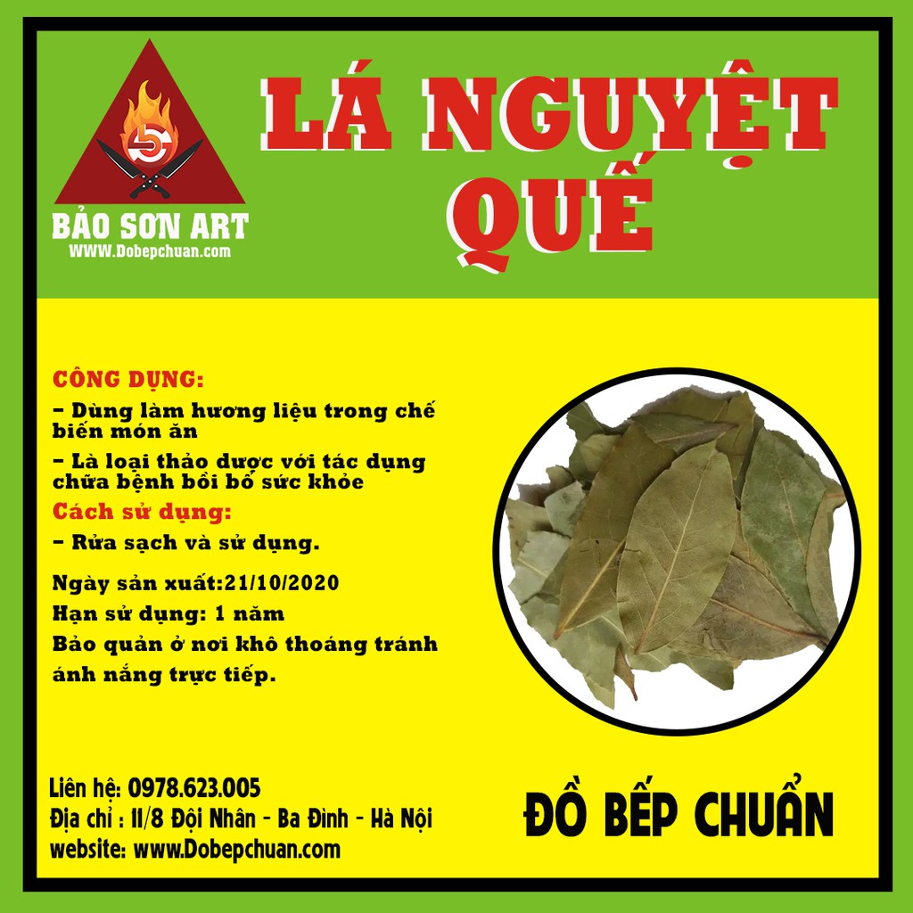 Lá Nguyệt Quế, Lá Bay Leaf Hàng Mới Xanh Thơm