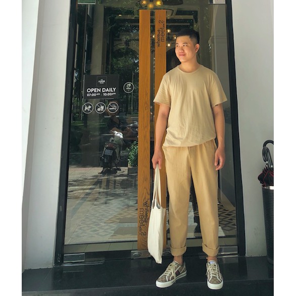 Quần dài vintage linen Hung Tubes