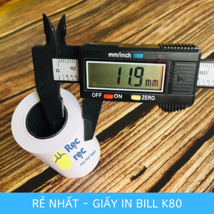 [ Mua lẻ giá sỉ ] Giấy In Bill k80 - Giấy In Nhiệt K80 Đường Kính 43mm