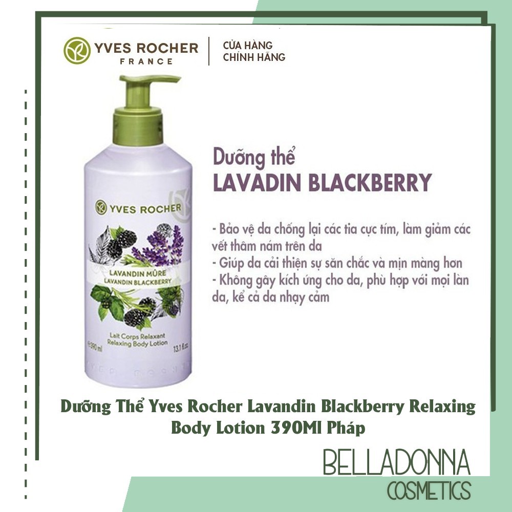 Sữa Dưỡng Thể Yves Rocher Lavandin Blackberry Relaxing Body Lotion 390Ml