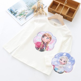 Áo Elsa kim sa lật cho bé gái