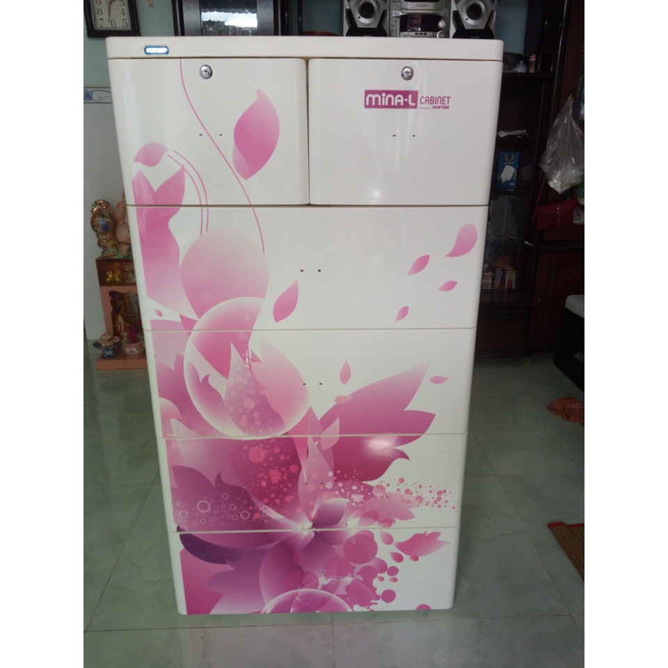 Tủ nhựa duy tân MINA-L Màu HỒNG Size LỚN NHẤT-NHIỀU MẪU XINH