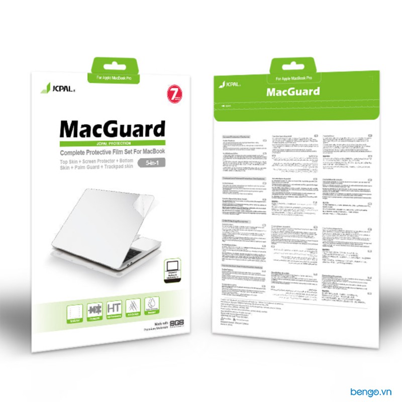 Bộ dán Full JCPAL MacGuard 5 in 1 cho Macbook Pro 15'' 2016