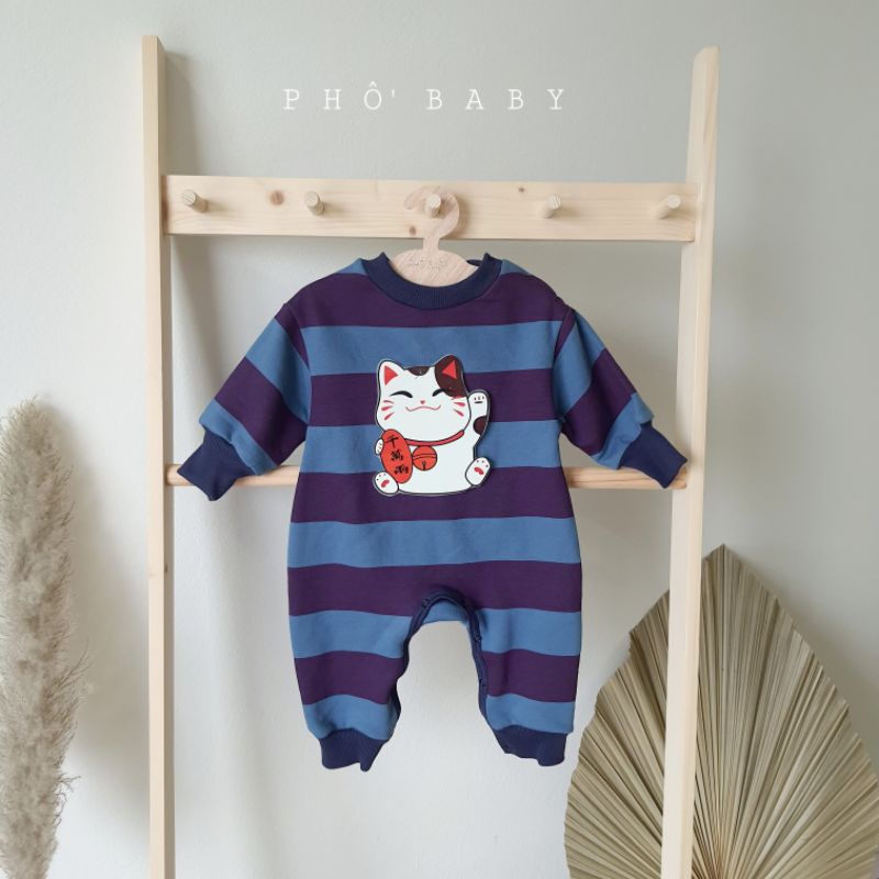 body mèo thần tài kẻ xanh