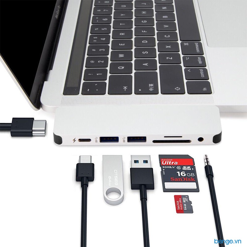 [Mã SKAMA06 giảm 8% đơn 250k]Cổng chuyển Hyperdrive SOLO 7 in 1 USB-C Hub cho MacBook và PC - GN21D