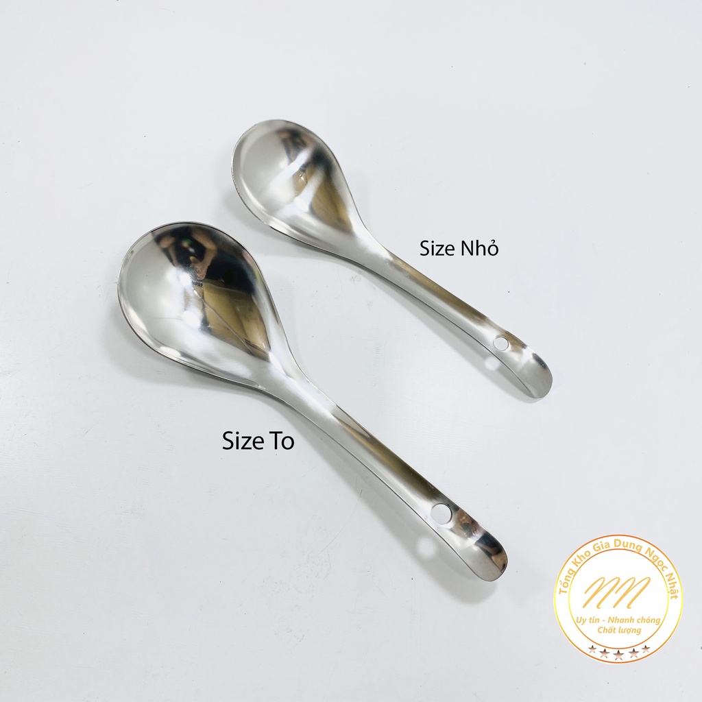 Muôi Múc Canh Inox Cao Cấp - Muôi Gù Liền Inox Sáng Bóng