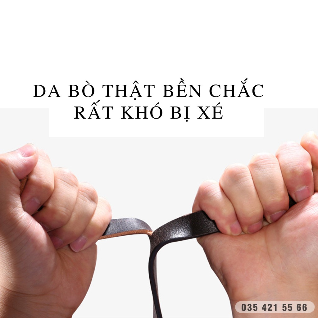 Dây Nịt Nam dài 120cm rộng 3.5cm, Thắt lưng da nguyên miếng dập vân voi, dùng cho khóa tự động