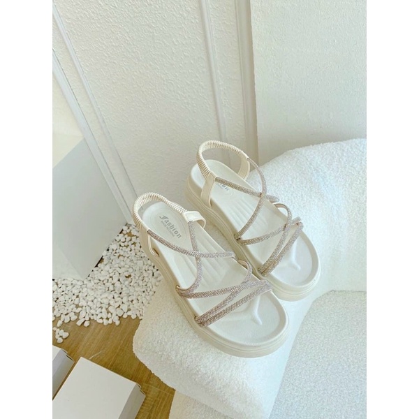Dép sandal quai dây đinh đa, dép đế cao su 3cm