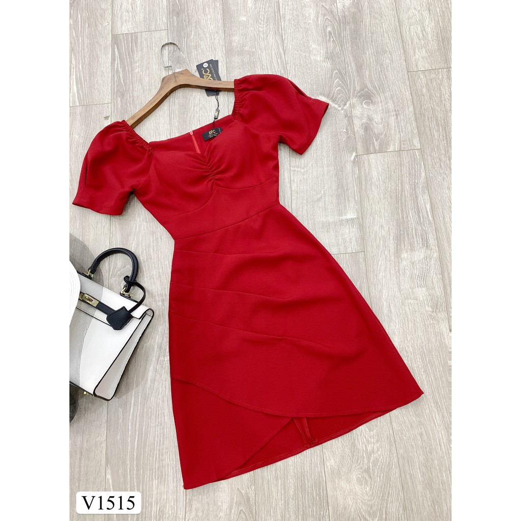 Váy đỏ ngắn tay V1515 - Đẹp Shop DVC (Kèm ảnh thật trải sàn do shop tự chụp) | BigBuy360 - bigbuy360.vn