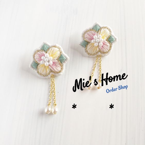 DIY TỰ LÀM BÔNG TAI PHONG CÁCH HÀN QUỐC- KIT NGUYÊN LIỆU THÊU TAY LÀM TRANG SỨC- MIE HANDMADE SHOP