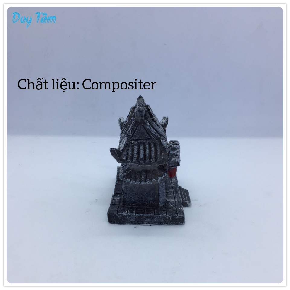 Tiểu cảnh hồ cá, bán cạn, bể cá thủy sinh, trang trí sân vườn, thác nước, terrarium, mini để bàn. TC001- Mô hình nhà cổ.