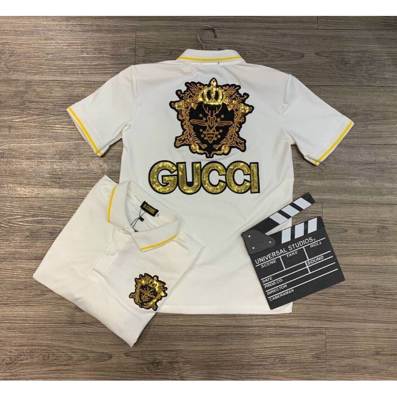 Áo Thun Nam Cổ Trụ Polo Kim Sa (chất liệu cotton , co dãn ,kim sa lấp lánh) | BigBuy360 - bigbuy360.vn