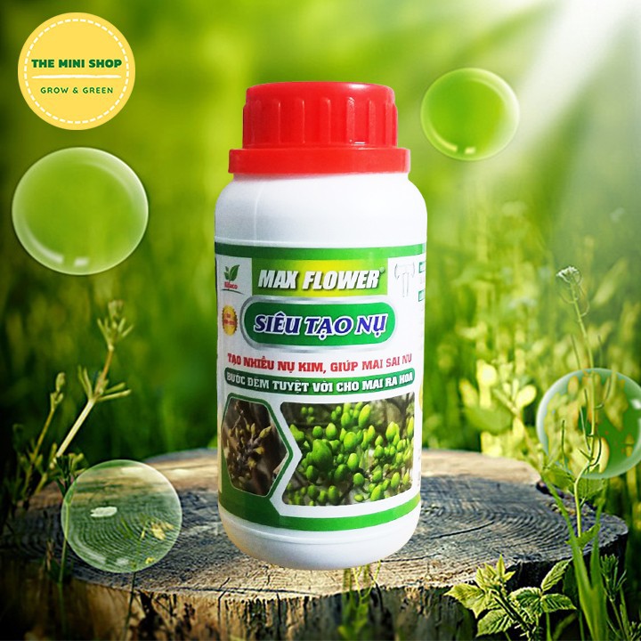 Chai 250ml Phân bón Max Flower siêu tạo nụ, dưỡng nụ, tạo hoa cho hoa mai, mai vàng