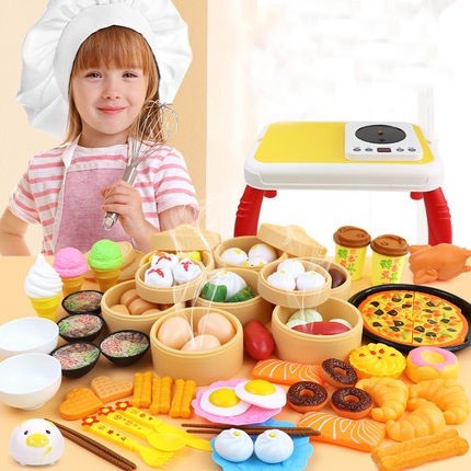 Bộ đồ chơi nhà bếp 88 món nấu ăn dimsum, gà rán,.. cho bé thỏa sức vui chơi