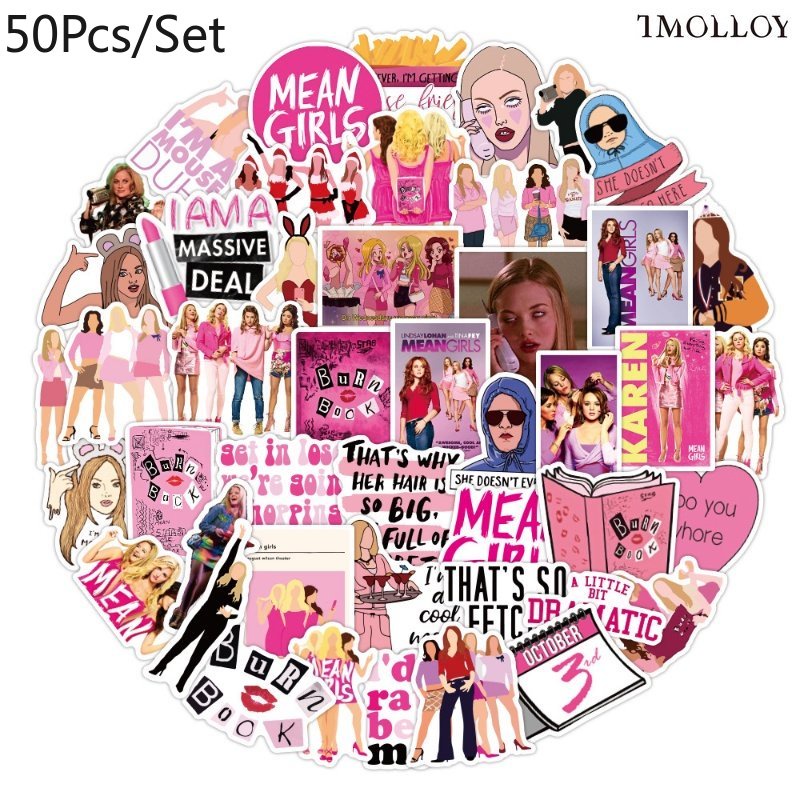 [T] 50 Cái / bộ Mean Girls Dán Phim Truyền Hình Chống Thấm Nước Dán Decal Cho Đồ Chơi