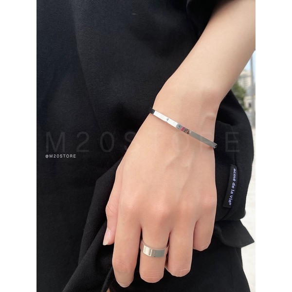 Vòng Tay Nam Nữ Dạng Kiềng Inox Không Gỉ,Cuff Nam Nữ Oversize Phù Hợp Mang Đôi Couple