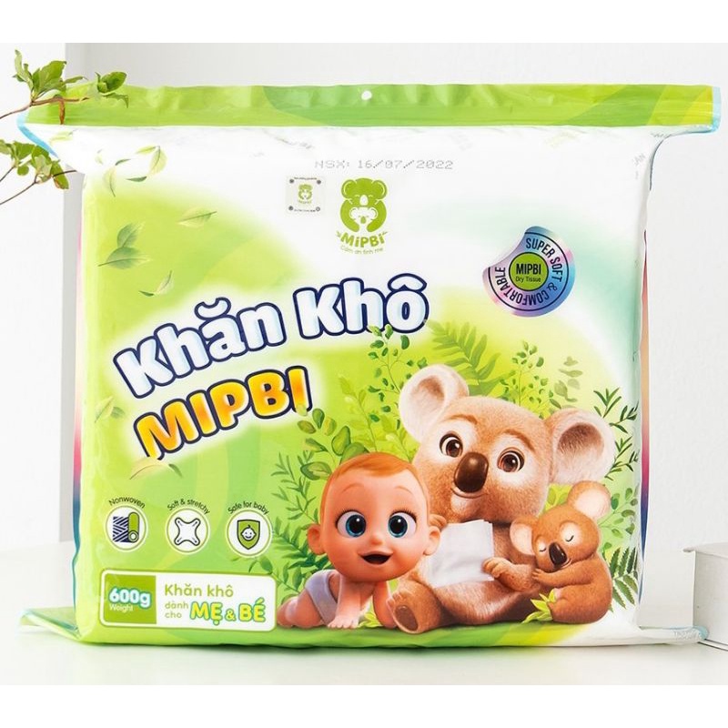 (MẪU MỚI) Khăn Vải Khô Đa Năng Cao Cấp MIPBI 600gr - 900gr Cho Mẹ Và Bé - An Toàn - Mềm Mại - Sử Dụng Đa Năng