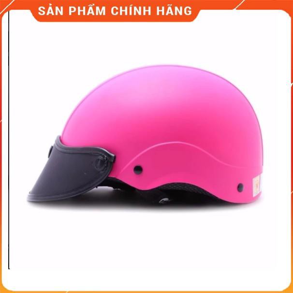 Mũ bảo hiểm 1/2 đầu sơn trơn Panda (Hồng)