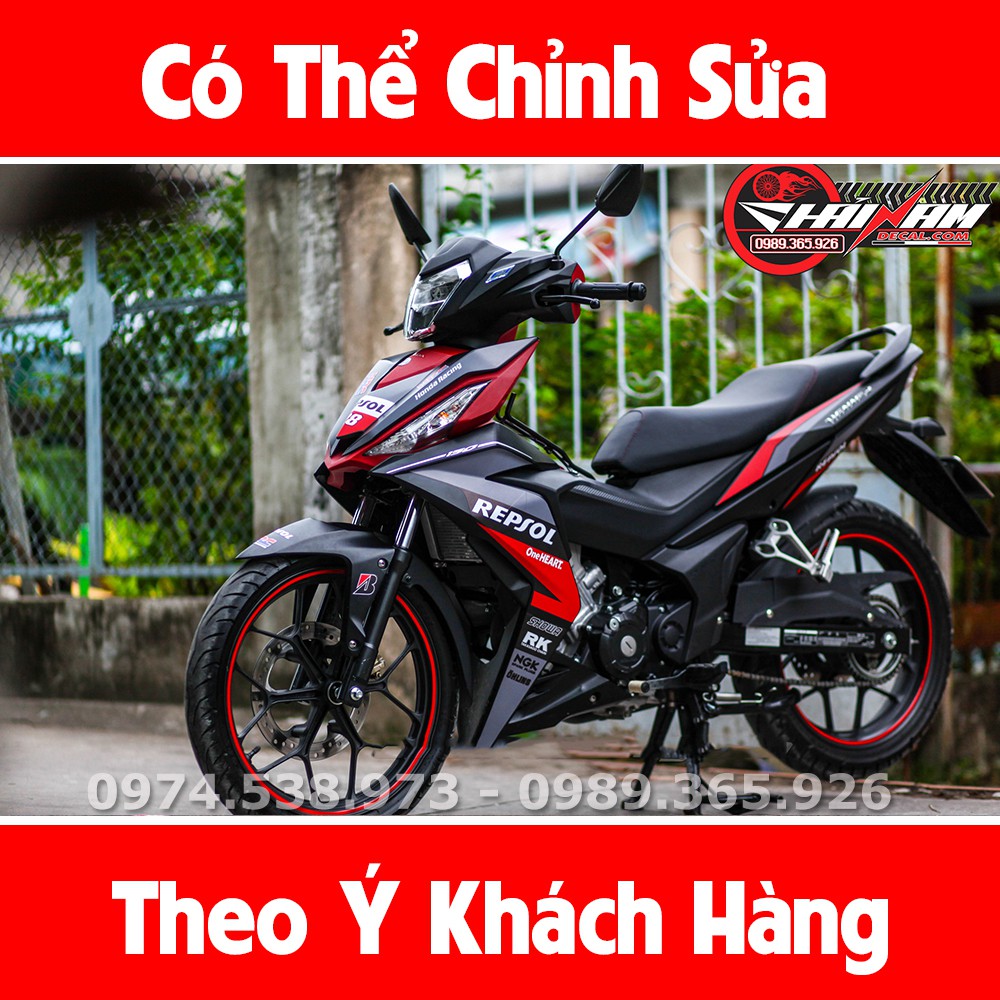 Tem Xe Winner 150 Đen Viền Đỏ