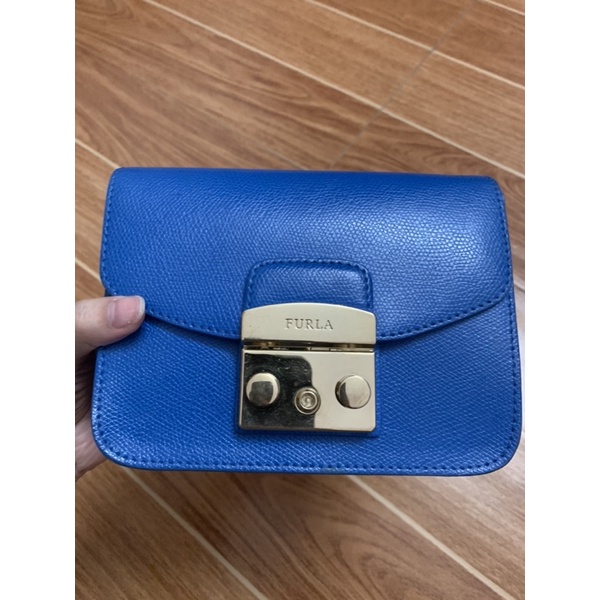 THANH LÝ TÚI MINI METROPOLIS FURLA MÀU XANH