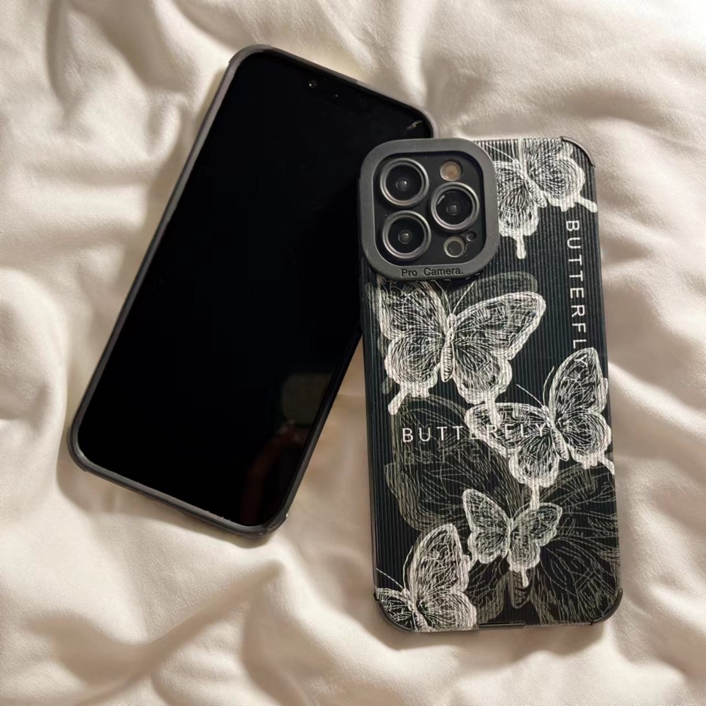 Ốp lưng OPPO A78 A53 A92 A77 A12E A3S A5 A9 2020 A31 F11 A3 F7 Youth A92 A52 A8 A83 A32 A33 A8 A53S RENO 3 5 6 6Z 7Z 8Z 4G 5G Điện thoại Vỏ silicon mềm Hình bướm dễ thương Vỏ hộp