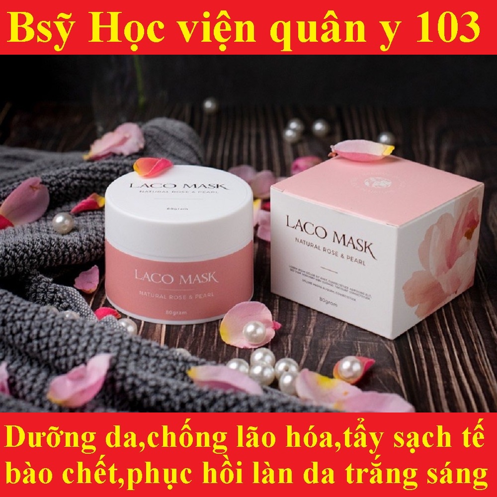Mặt nạ dưỡng da Marosa laco mask natural rose &amp; pearl 80 gram [chính hãng]