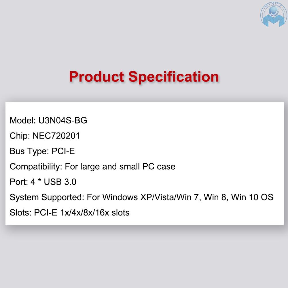 Thẻ mở rộng PCI-E 5Gbps có 4 cổng USB 3.0 siêu nhanh cho máy tính để bàn kèm giá đỡ cấu hình thấp 2U | WebRaoVat - webraovat.net.vn