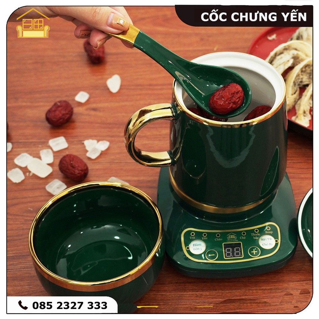 Cốc Chưng Yến Cốc Hầm Đa Năng - Nấu cháo, hầm xương, pha trà, chưng yến, nấu chè,...