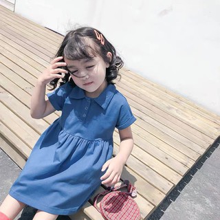 Váy cổ bẻ cho cho bé