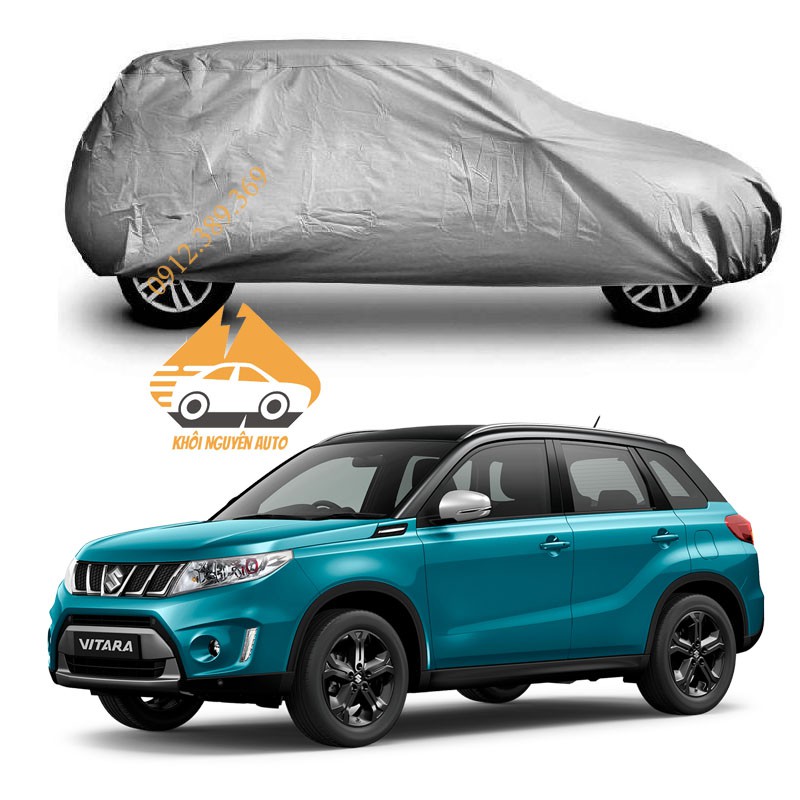 Bạt Phủ xe Ô Tô Suzuki Vitara Vải Dù OXFORD Siêu Bền, Bạt Trùm Xe Hơi Chống Nắng Mưa Bảo Vệ Xe