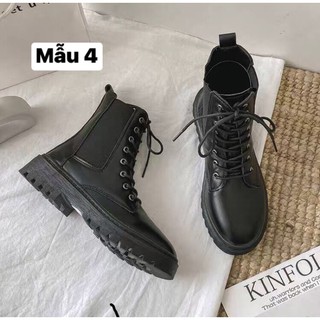 Giày boots Da nữ cổ cao mới