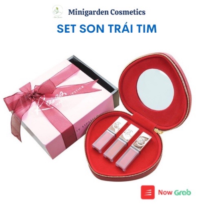 Set Son ROSES KEM LÌ Trái Tim [ FREESHIP ] 2 Son Độc Đáo  ; Bền Màu ; Lâu Trôi