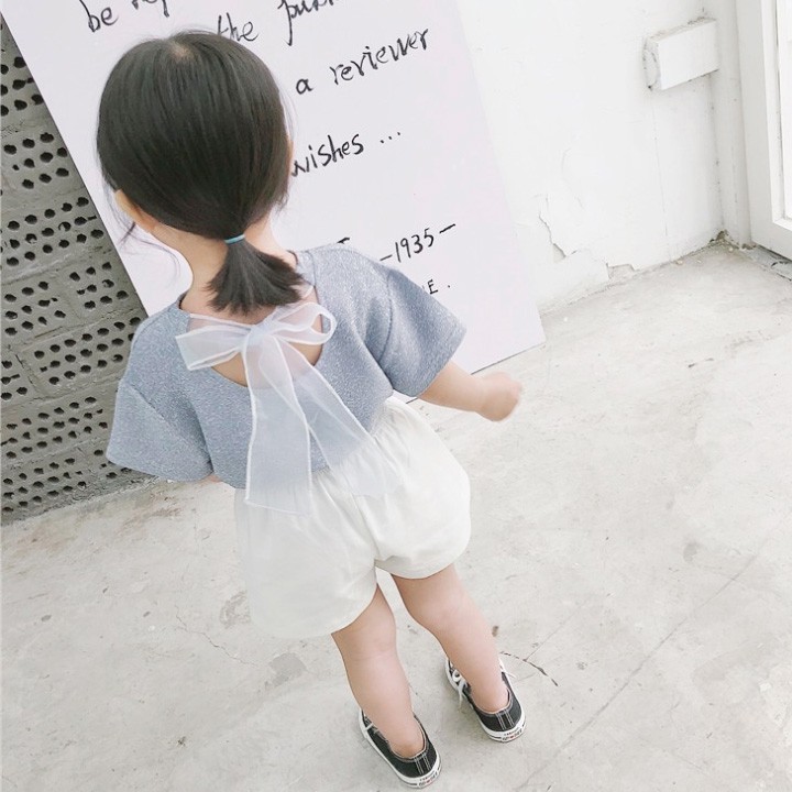 Áo Nhũ Mềm Buộc Nơ Sau Lưng Tiểu Thư Hàn Quốc Cho Bé 1-7 Tuổi - Candy House
