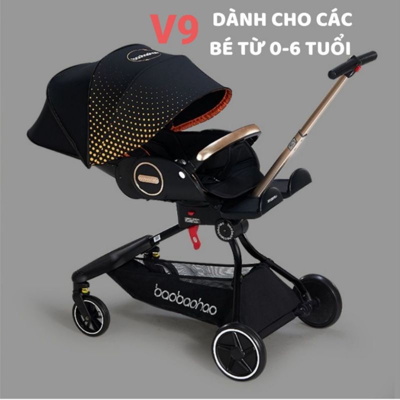 Xe đẩy 2 chiều gấp gọn cao cấp Baobaohao V9