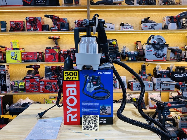 MÁY PHUN SƠN HIỆU RYOBI JAPAN PS-1000 MỚI 100% CHÍNH HÃNG NHẬP KHẨU
