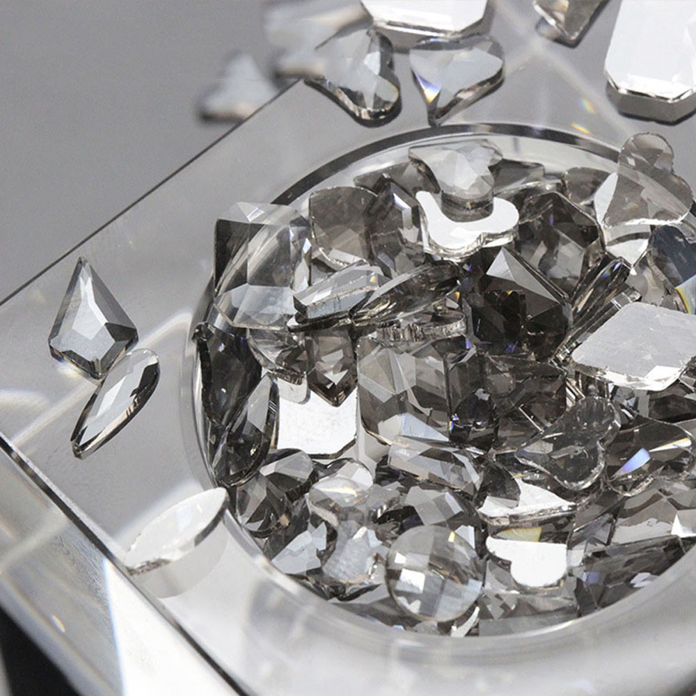 Bộ 100 Phụ Kiện Đá Trang Trí Móng Tay 3D Nghệ Thuật Kiểu Nhật Bản Nhiều Màu Sắc